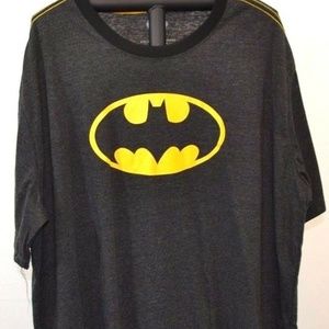 Batman T-shirt Black 2XL Mens cotton/polyester sho